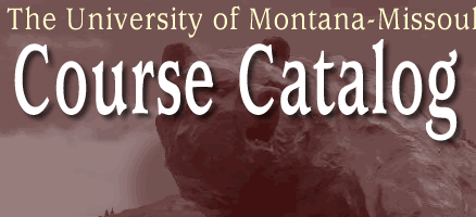 University of Montana - Course Catalog
